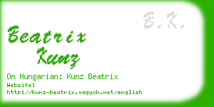 beatrix kunz business card